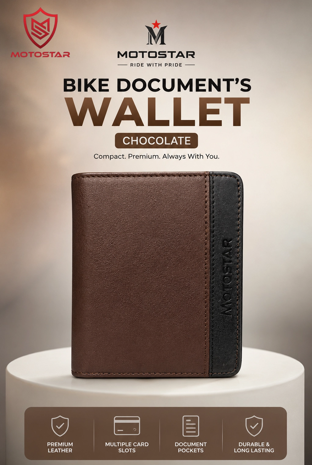 Biker's Document Wallet (Chocolate)